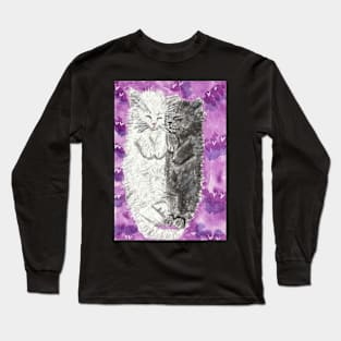 Cute  kittens  snuggle art cat Long Sleeve T-Shirt